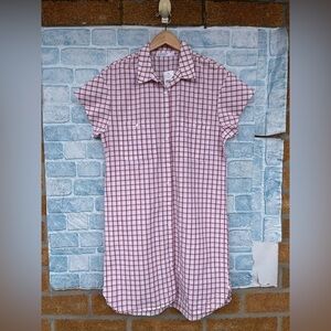 STATESIDE BUTTON DOWN PLAID DRESS size medium